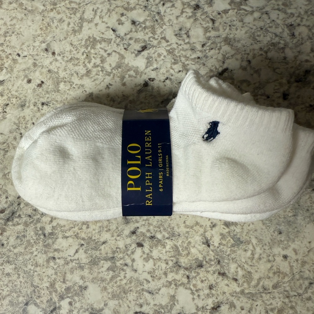 Polo by Ralph Lauren White Ankle Socks